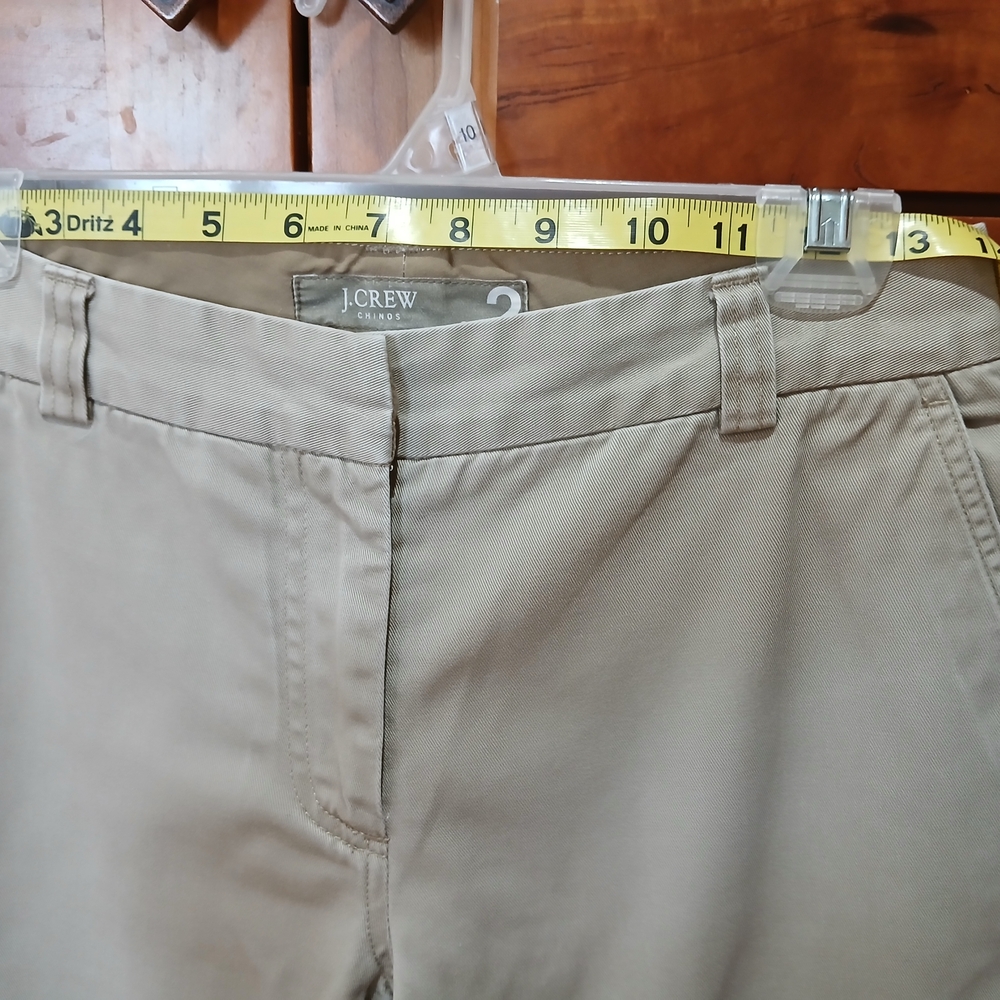 J. Crew FLEECE-LINED Chino sz 2. - Picture 4 of 6
